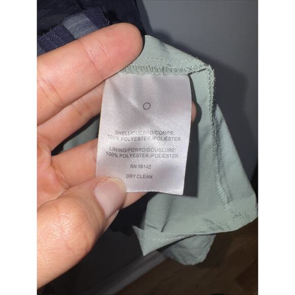 Gal Meets Glam Mackenzie Dress 14 Windowpane Jacquard Navy Plaid Shirt Dress - Picture 7 of 10